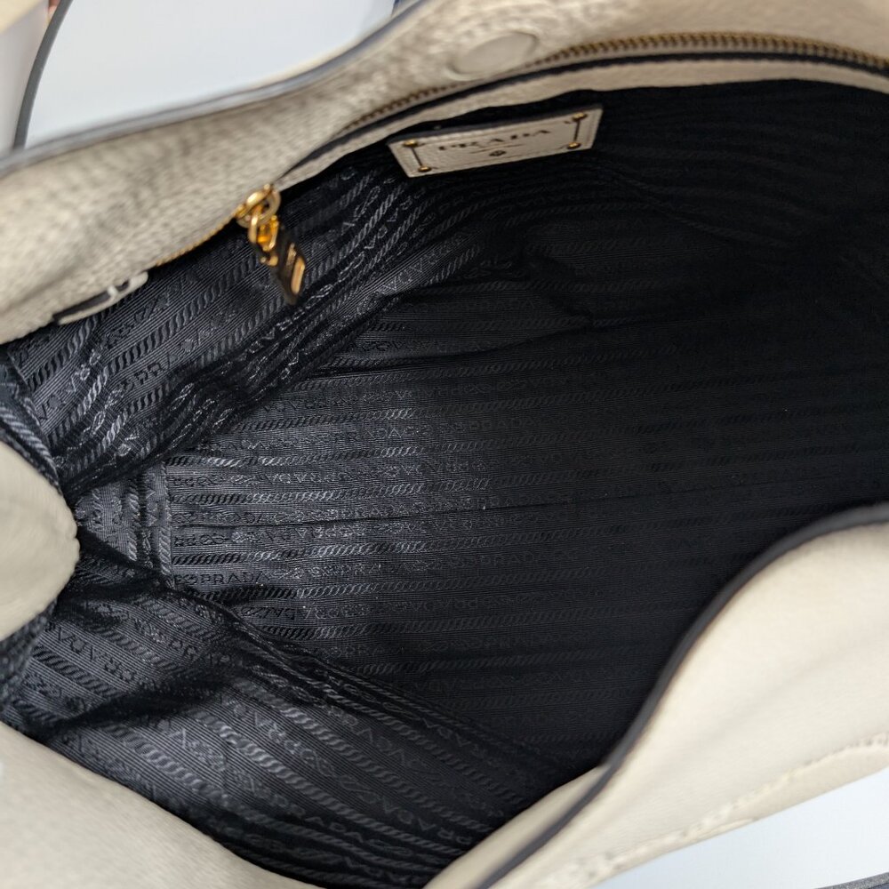Prada Vitella Phenix Cream Hobo Bag - Picture 5 of 9